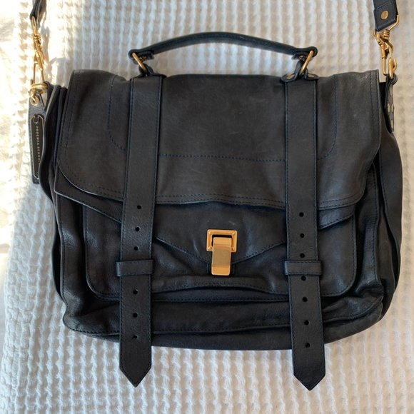 Proenza Schouler Ps1 Navy Leather Cross Body Bag - Picture 3 of 16
